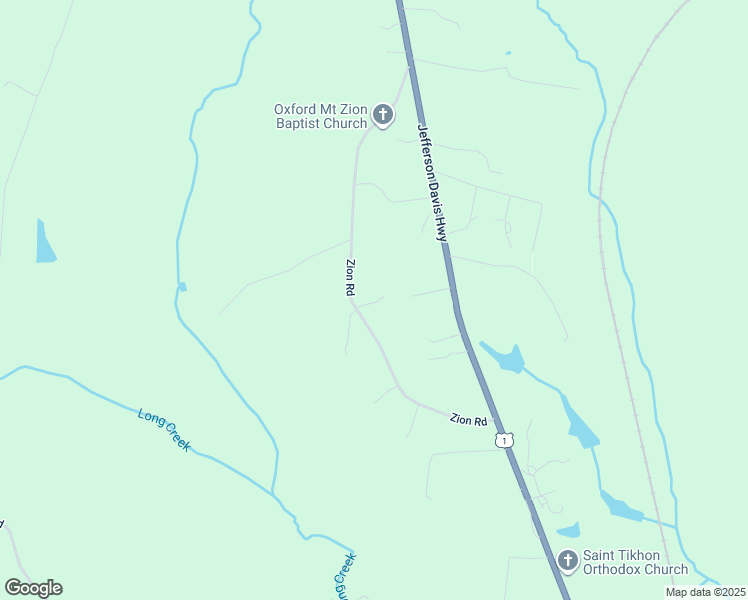 map of restaurants, bars, coffee shops, grocery stores, and more near 25439 Zion Road in Ruther Glen