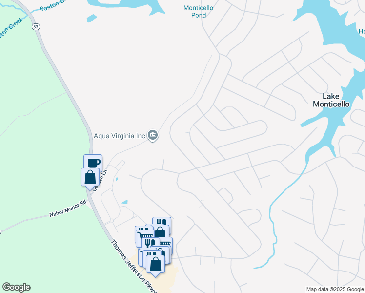map of restaurants, bars, coffee shops, grocery stores, and more near 340 Jefferson Drive in Palmyra