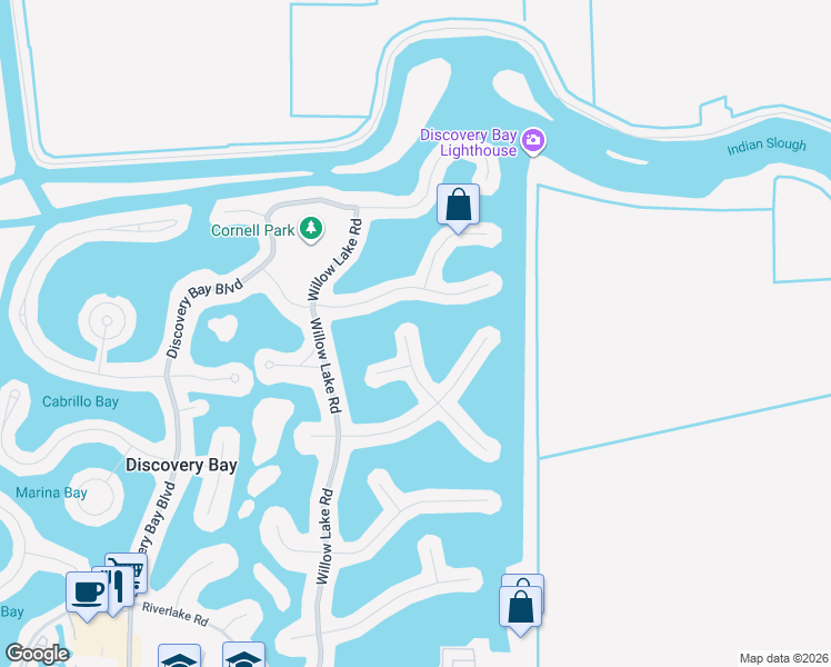 map of restaurants, bars, coffee shops, grocery stores, and more near 5618 Starfish Place in Discovery Bay