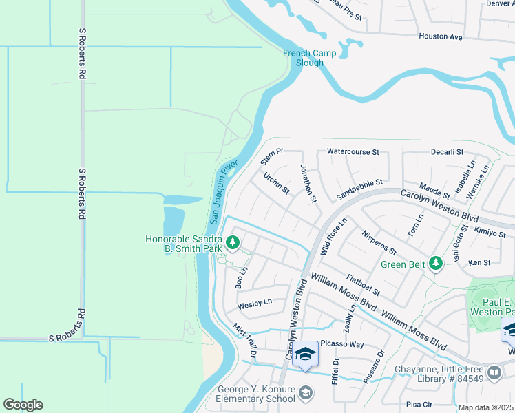 map of restaurants, bars, coffee shops, grocery stores, and more near 2428 Shell Court in Stockton