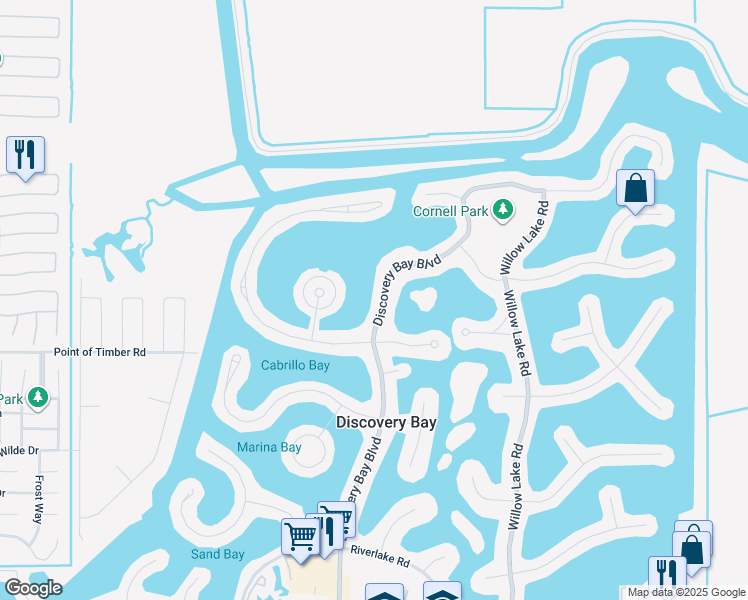 map of restaurants, bars, coffee shops, grocery stores, and more near 910 Discovery Bay Boulevard in Discovery Bay