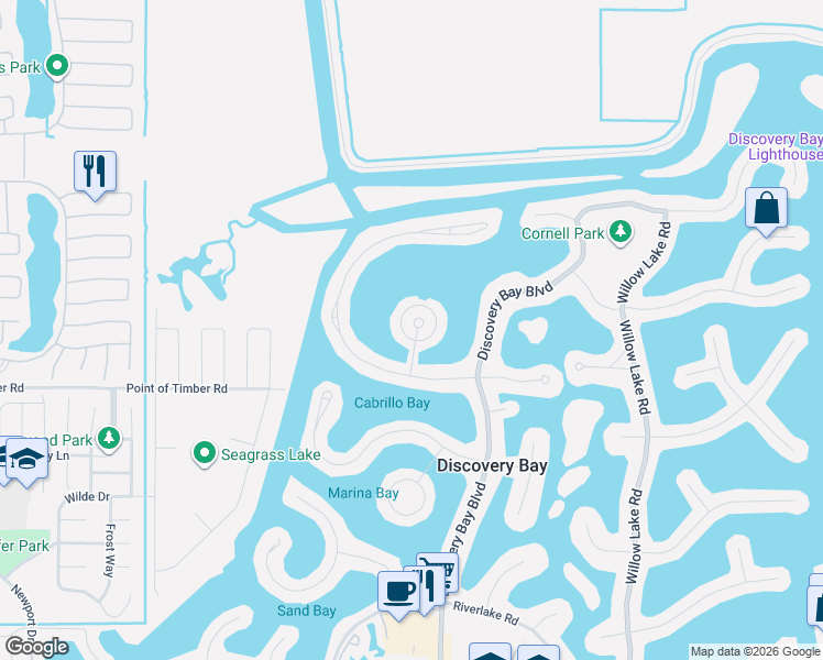 map of restaurants, bars, coffee shops, grocery stores, and more near 902 Lido Circle in Discovery Bay