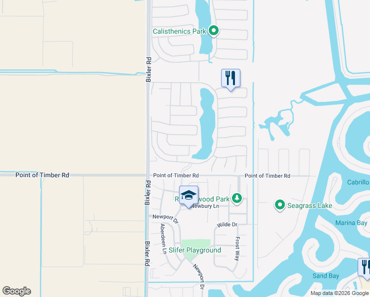 map of restaurants, bars, coffee shops, grocery stores, and more near 2466 Yosemite Way in Discovery Bay