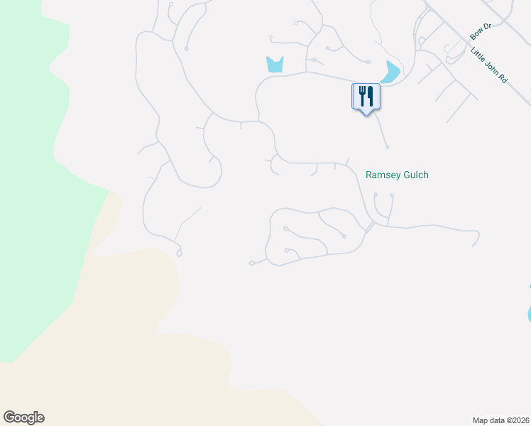 map of restaurants, bars, coffee shops, grocery stores, and more near 1109 Knolls Drive in Copperopolis