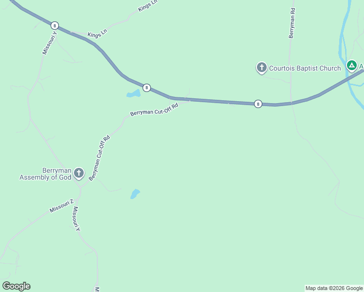 map of restaurants, bars, coffee shops, grocery stores, and more near 12 Berryman Cut-Off Road in Steelville