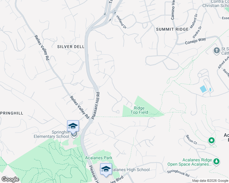 map of restaurants, bars, coffee shops, grocery stores, and more near 451 Beacon Ridge Lane in Walnut Creek
