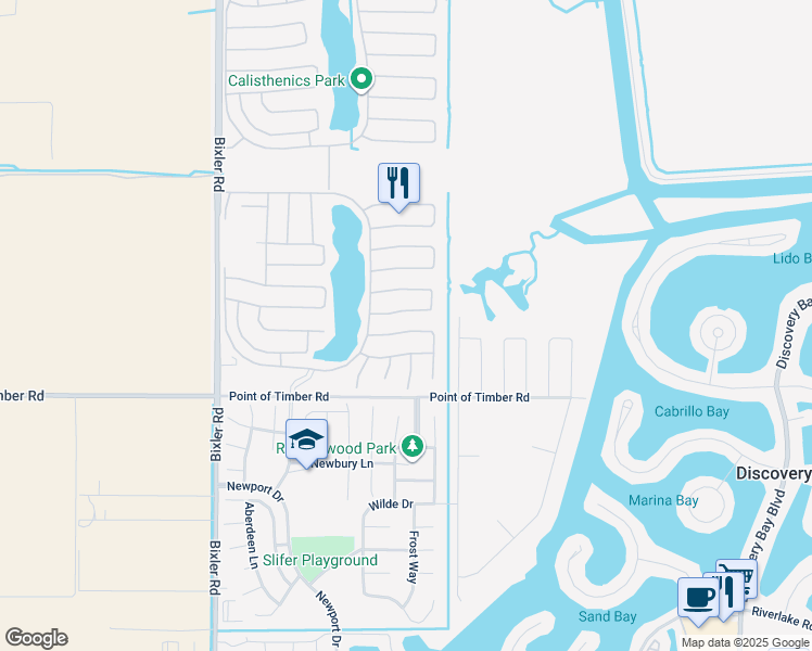map of restaurants, bars, coffee shops, grocery stores, and more near 3645 Otter Brook Loop in Discovery Bay