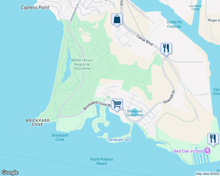 map of restaurants, bars, coffee shops, grocery stores, and more near 1400 Pinnacle Court in Richmond