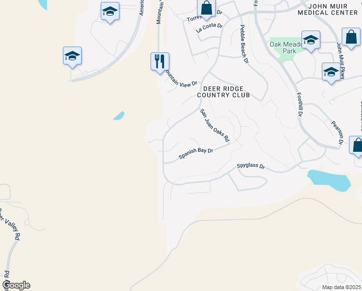 map of restaurants, bars, coffee shops, grocery stores, and more near 2904 Mesa Oak Court in Brentwood