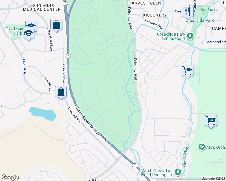 map of restaurants, bars, coffee shops, grocery stores, and more near 651 Baldwin Drive in Brentwood