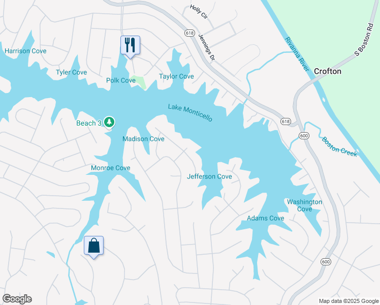 map of restaurants, bars, coffee shops, grocery stores, and more near 15-27 Whippoorwill Ln in Palmyra