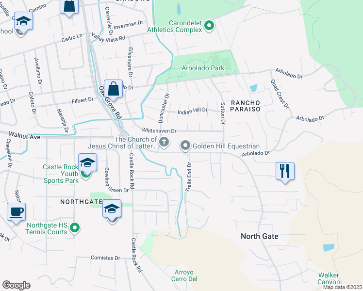 map of restaurants, bars, coffee shops, grocery stores, and more near 767 North Gate Place in Walnut Creek