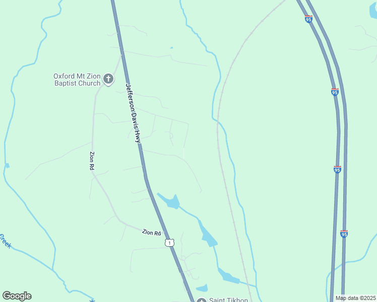 map of restaurants, bars, coffee shops, grocery stores, and more near 25343 Peaceful Valley Road in Ruther Glen
