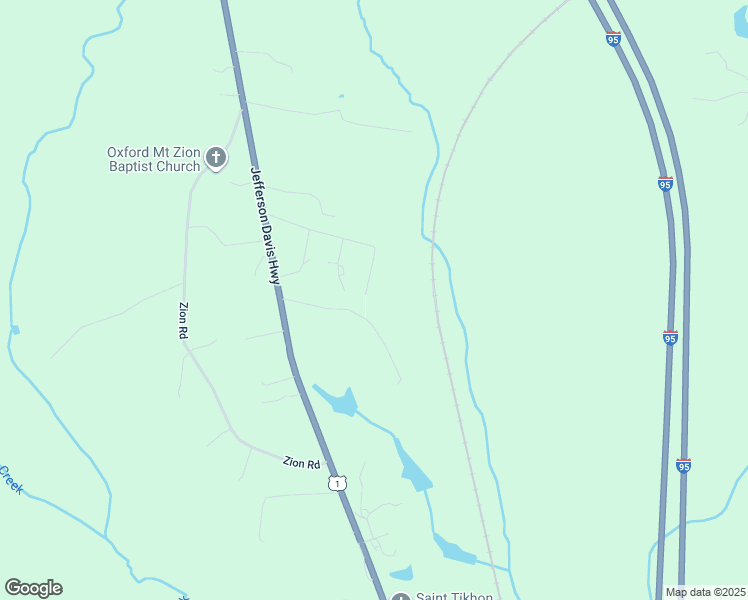 map of restaurants, bars, coffee shops, grocery stores, and more near 25343 Peaceful Valley Road in Ruther Glen