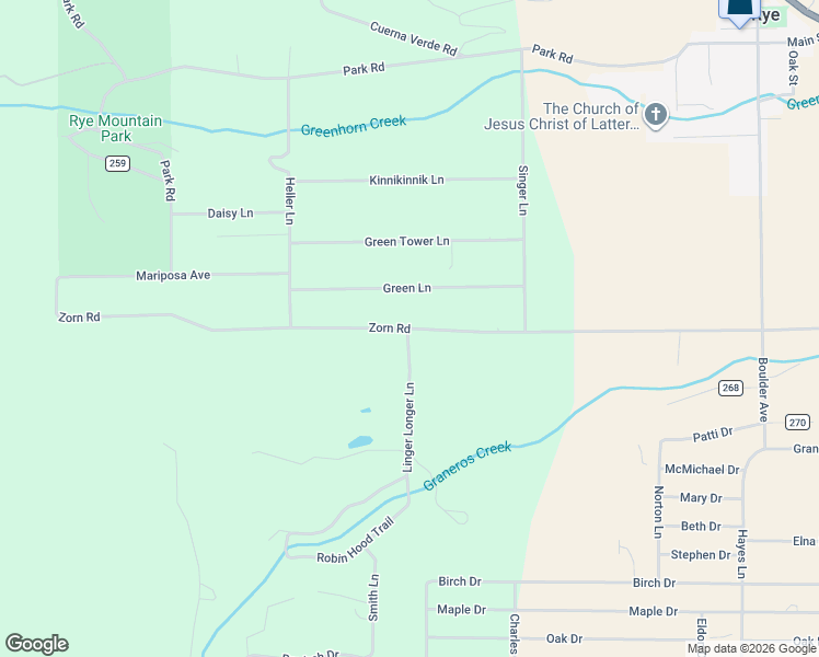 map of restaurants, bars, coffee shops, grocery stores, and more near Zorn Road in Rye