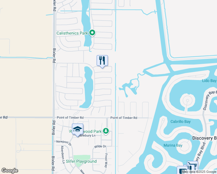 map of restaurants, bars, coffee shops, grocery stores, and more near 3453 Keystone Loop in Discovery Bay