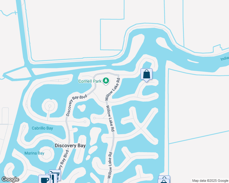 map of restaurants, bars, coffee shops, grocery stores, and more near 737 Willow Lake Road in Discovery Bay