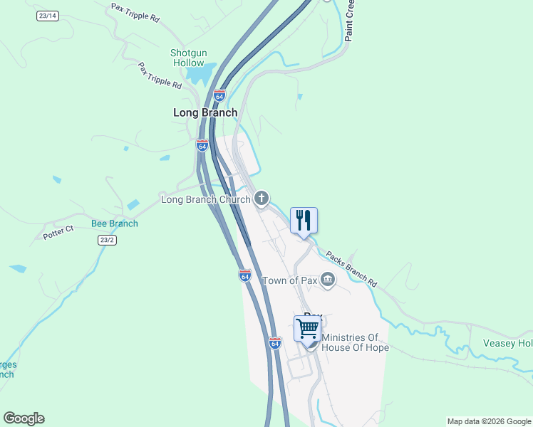 map of restaurants, bars, coffee shops, grocery stores, and more near Main Street in Mount Hope