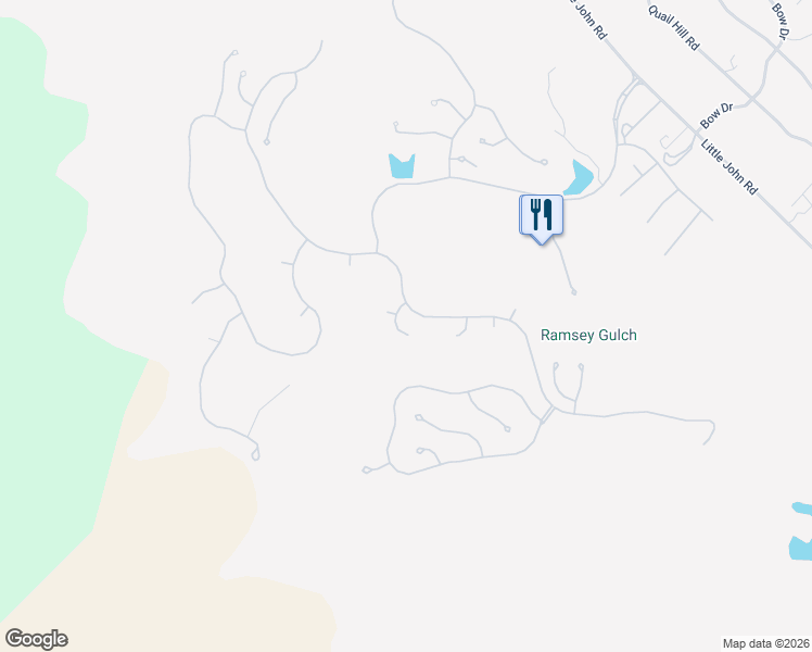 map of restaurants, bars, coffee shops, grocery stores, and more near 151 Blue Oak Court in Copperopolis
