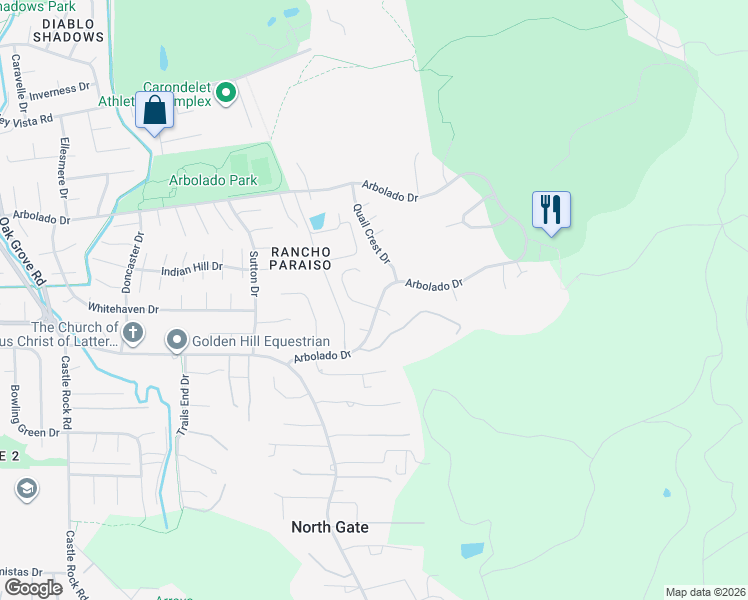 map of restaurants, bars, coffee shops, grocery stores, and more near 788 Woodwind Place in Walnut Creek