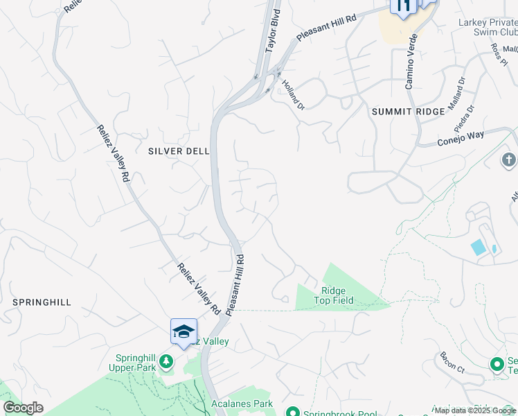 map of restaurants, bars, coffee shops, grocery stores, and more near 1943 Highridge Court in Walnut Creek