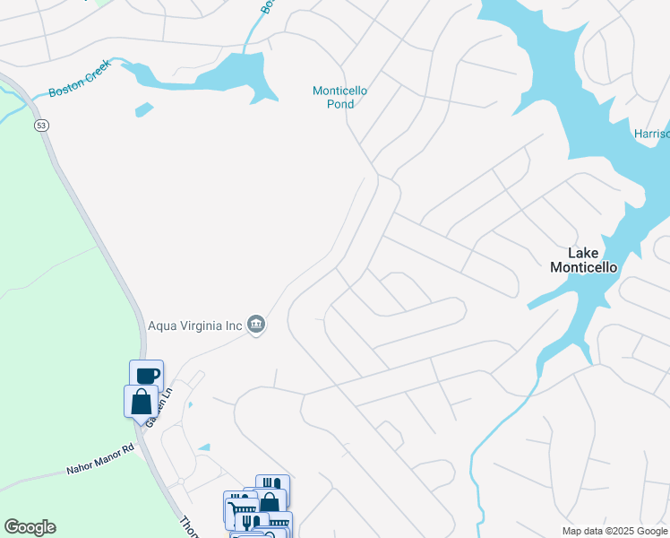 map of restaurants, bars, coffee shops, grocery stores, and more near 368 Jefferson Drive in Palmyra