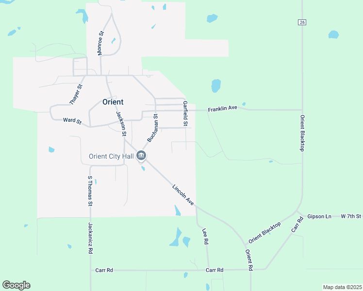 map of restaurants, bars, coffee shops, grocery stores, and more near Garfield Street in West Frankfort