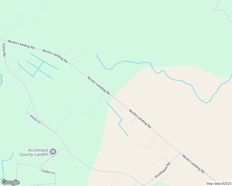 map of restaurants, bars, coffee shops, grocery stores, and more near Nocks Landing Road in Atlantic