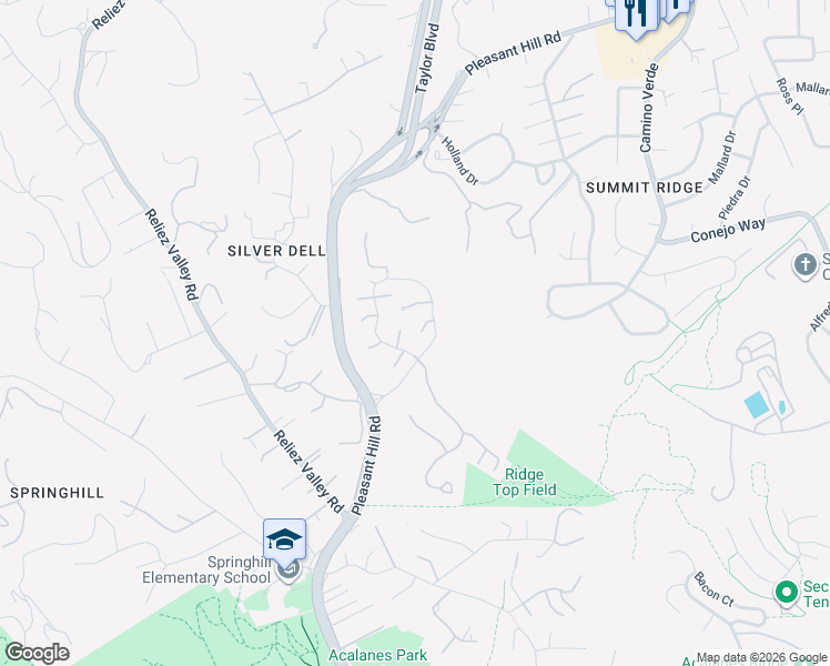map of restaurants, bars, coffee shops, grocery stores, and more near 1928 Aspenridge Court in Walnut Creek