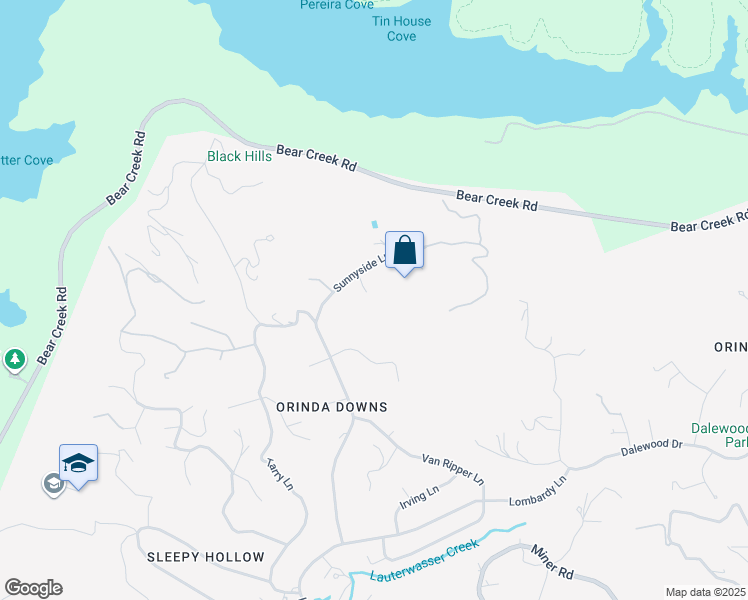 map of restaurants, bars, coffee shops, grocery stores, and more near 28 Vía Callados in Orinda