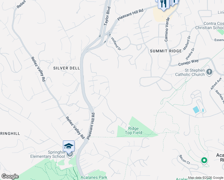 map of restaurants, bars, coffee shops, grocery stores, and more near 589 Monarch Ridge Drive in Walnut Creek
