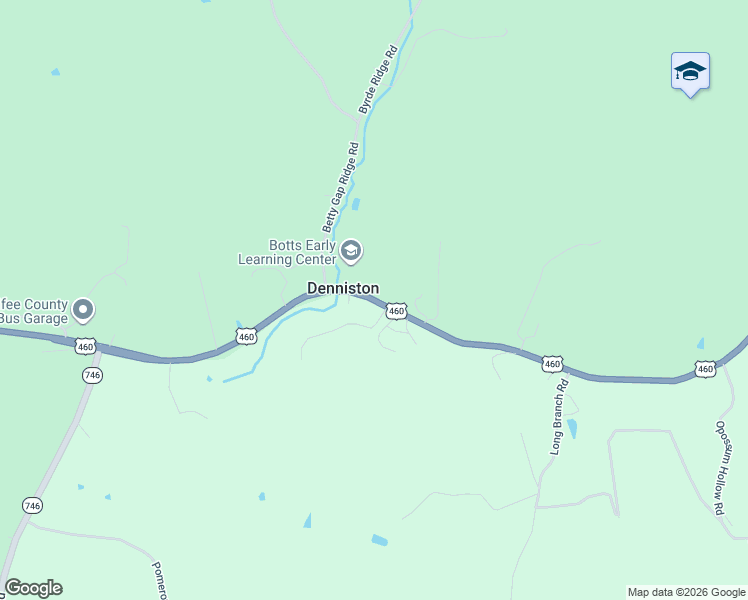 map of restaurants, bars, coffee shops, grocery stores, and more near 6969 U.S. 460 in Denniston