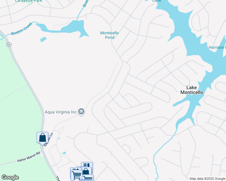 map of restaurants, bars, coffee shops, grocery stores, and more near 374 Jefferson Drive in Palmyra