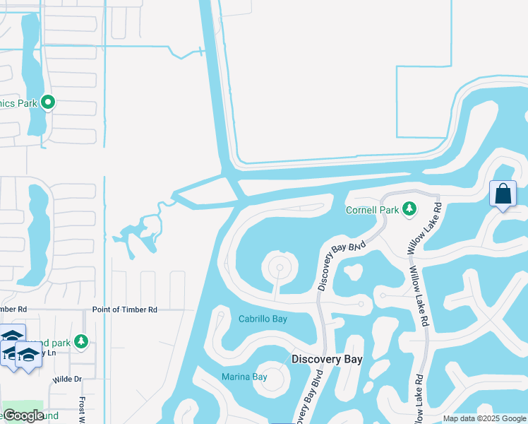 map of restaurants, bars, coffee shops, grocery stores, and more near Discovery Point in Discovery Bay