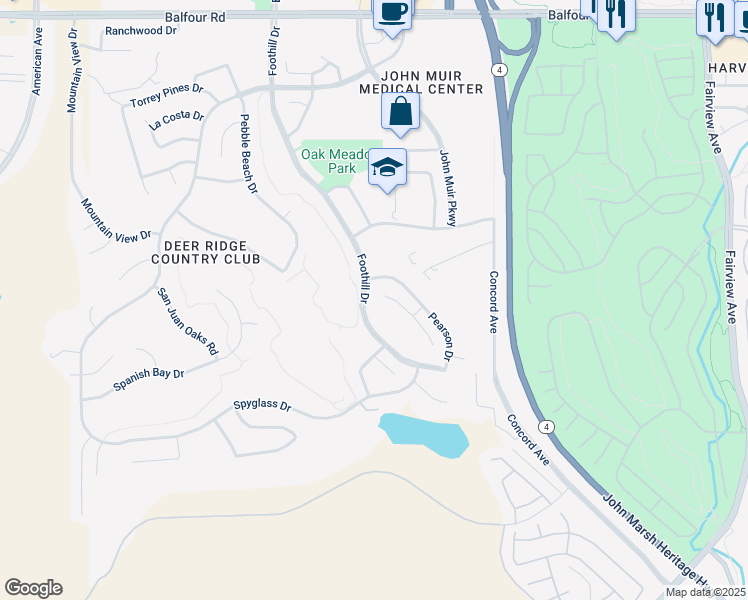 map of restaurants, bars, coffee shops, grocery stores, and more near 687 Flemish Court in Brentwood