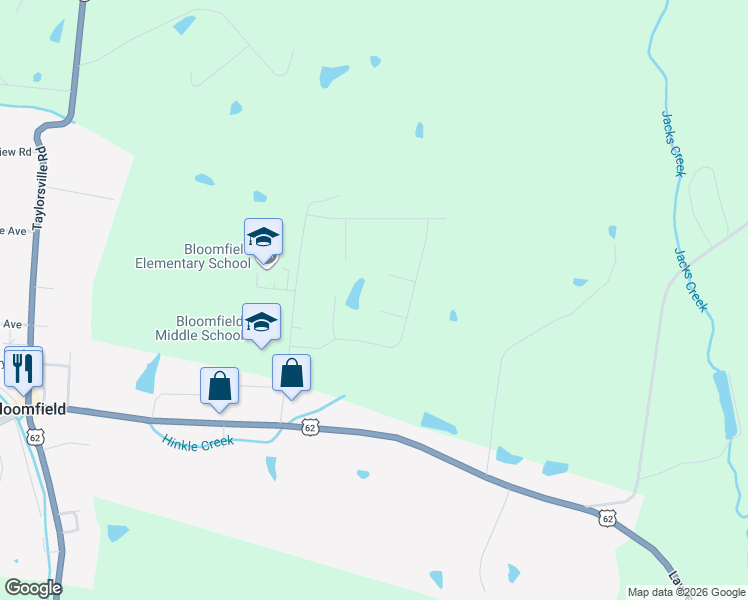 map of restaurants, bars, coffee shops, grocery stores, and more near 100-198 Apache Court in Bloomfield