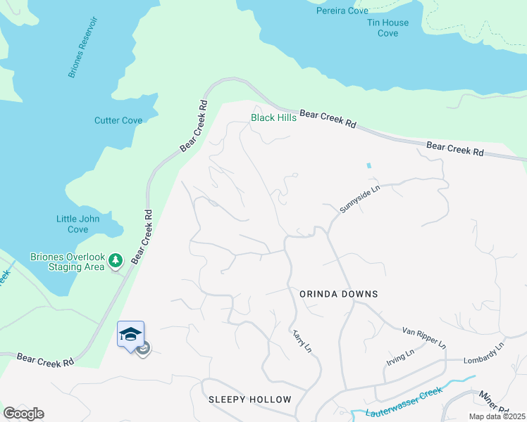 map of restaurants, bars, coffee shops, grocery stores, and more near 233 Melody Lane in Orinda