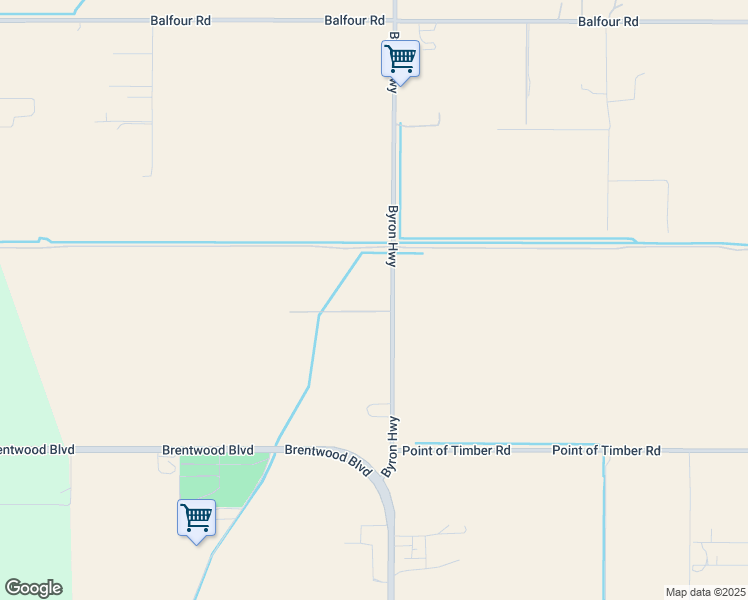 map of restaurants, bars, coffee shops, grocery stores, and more near 11640 Byron Highway in Brentwood