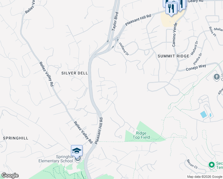 map of restaurants, bars, coffee shops, grocery stores, and more near 1928 Aspenridge Court in Walnut Creek
