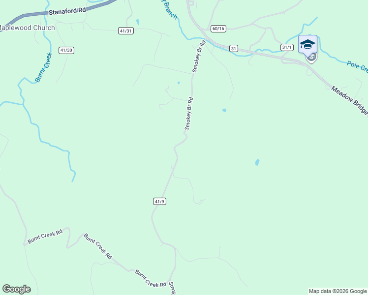 map of restaurants, bars, coffee shops, grocery stores, and more near 650 Smokey Branch Road in Danese