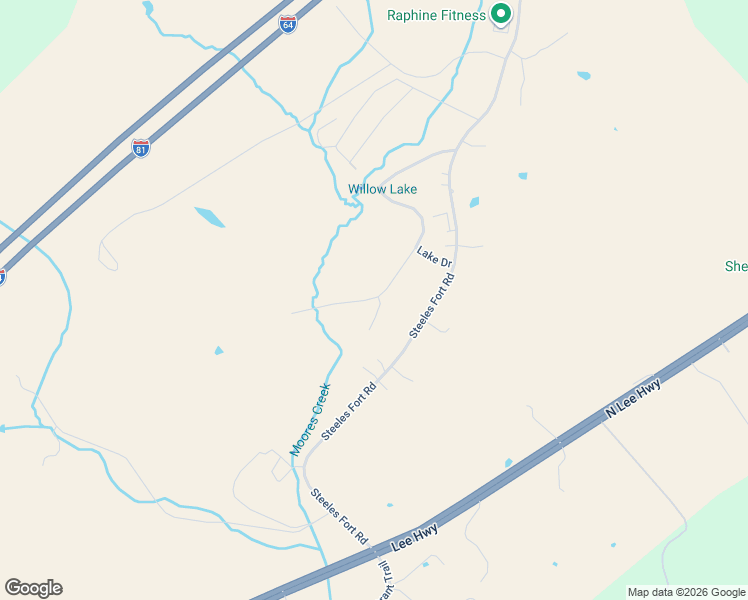 map of restaurants, bars, coffee shops, grocery stores, and more near 1 Waterfront Drive in Raphine