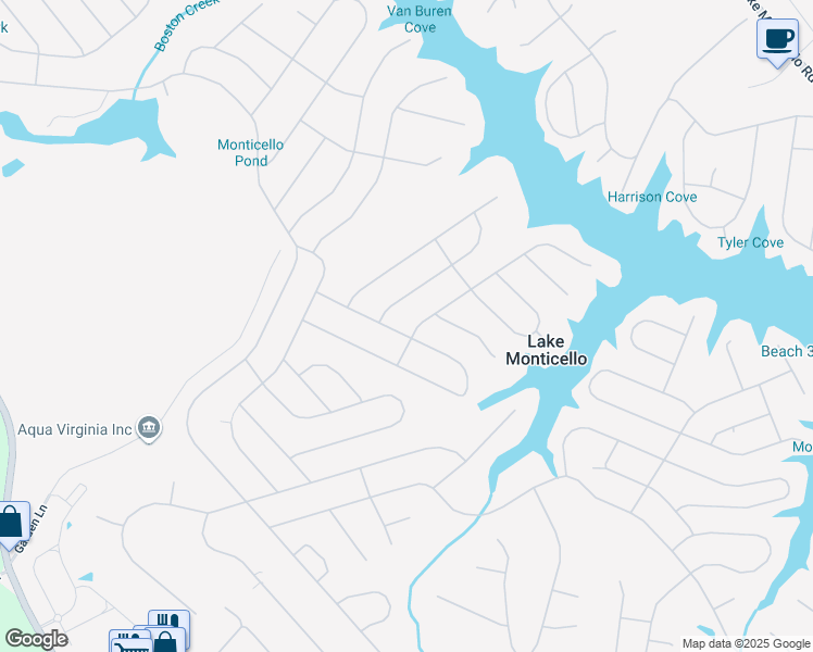 map of restaurants, bars, coffee shops, grocery stores, and more near 20 Xebec Road in Palmyra