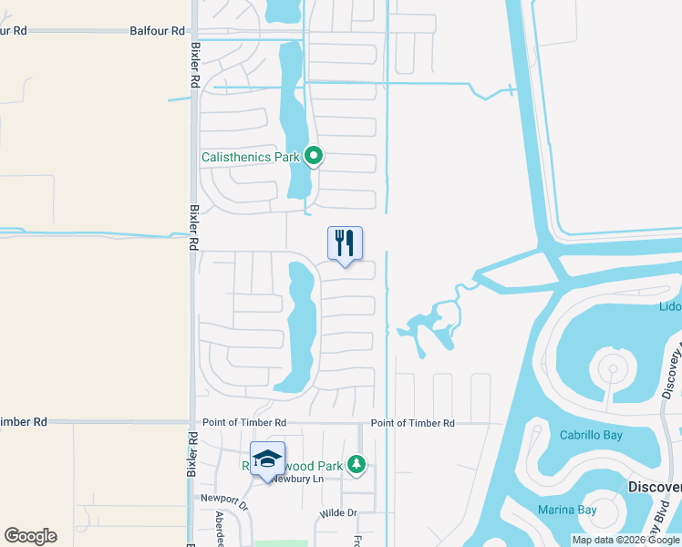 map of restaurants, bars, coffee shops, grocery stores, and more near 3146 Castle Rock Loop in Discovery Bay
