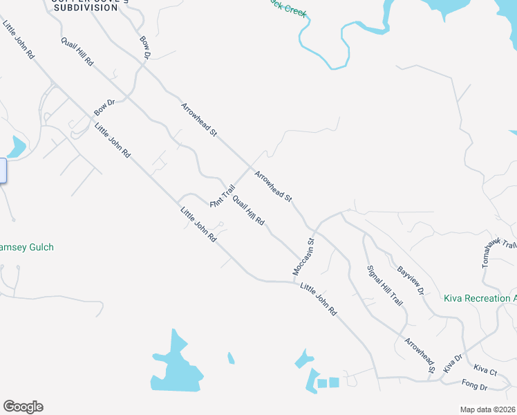 map of restaurants, bars, coffee shops, grocery stores, and more near 3493 Quail Hill Road in Copperopolis