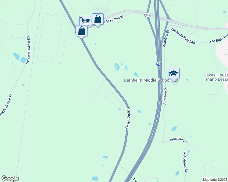 map of restaurants, bars, coffee shops, grocery stores, and more near 5644 Preston Highway in Lebanon Junction