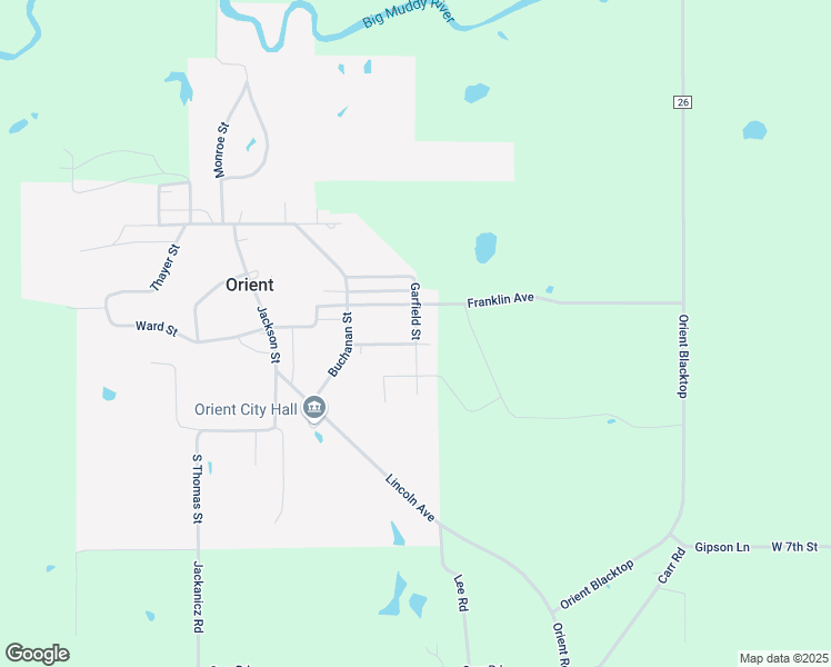 map of restaurants, bars, coffee shops, grocery stores, and more near Garfield Street in Orient