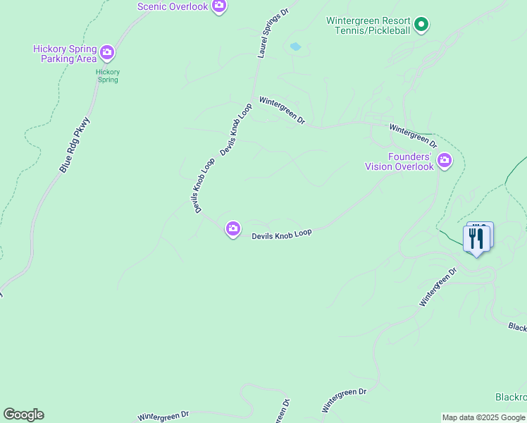 map of restaurants, bars, coffee shops, grocery stores, and more near 58 Summit Lane in Roseland