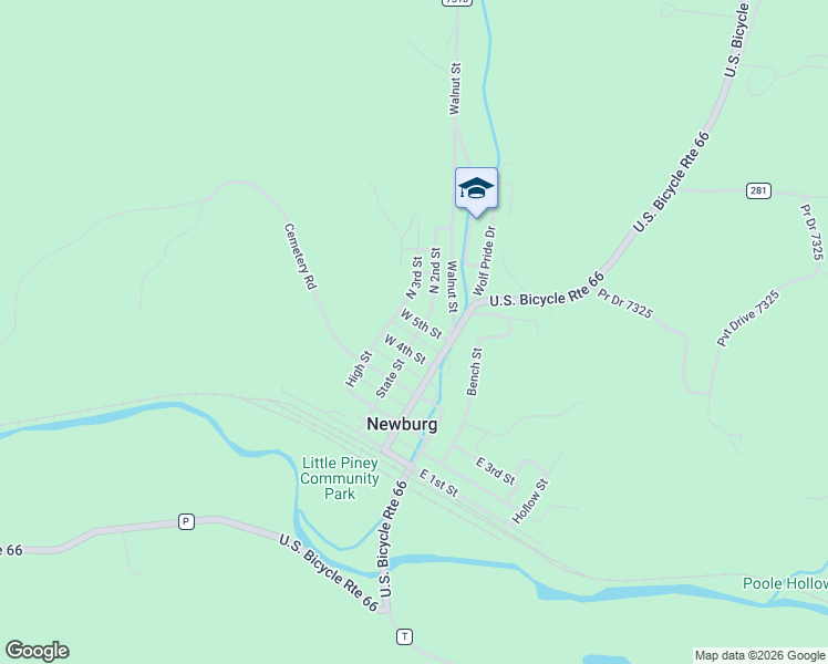 map of restaurants, bars, coffee shops, grocery stores, and more near 465 State Street in Newburg