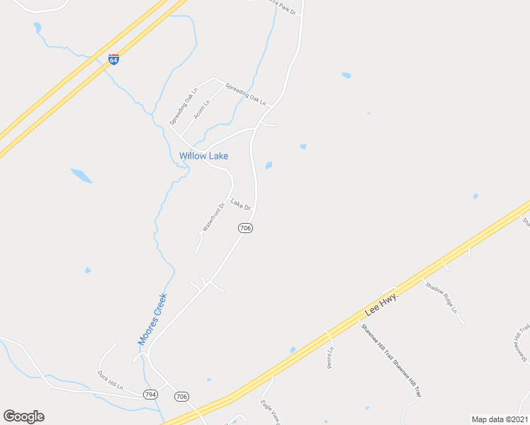 map of restaurants, bars, coffee shops, grocery stores, and more near 422 Steeles Fort Road in Raphine