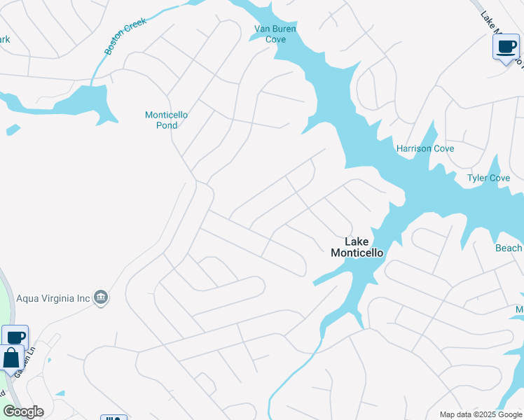 map of restaurants, bars, coffee shops, grocery stores, and more near 8 Fairwood Place in Palmyra